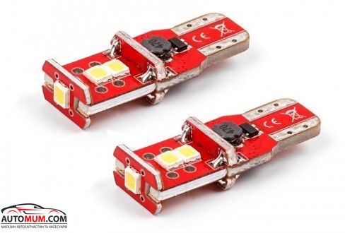 Світлодіодні лампи з обманкою W (W2,1x9,5d) -12V CARLAMP 3G9-T10(W5W)-W
