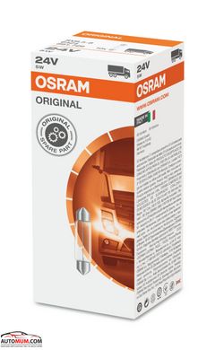 OSRAM 6424-UNV лампа накаливания C (SV8,5x8) 24V 5W - 11х41мм