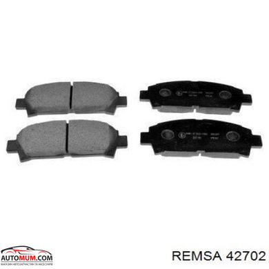 REMSA 42702-AF колодки передні (Toyota Avensis 