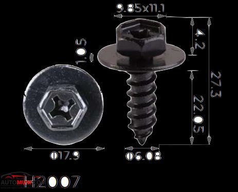 Саморез 2007 с шайбой под ключ Toyota