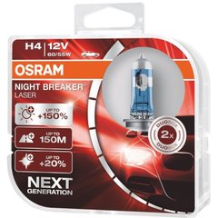 Лампа галогенная H4 OSRAM 64193NL-HCB DUO (Р43t) 12V 60/55W (+150%)-2шт