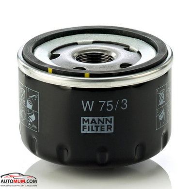 Фильтр масла MANN W75/3 (Renault,Nissan)