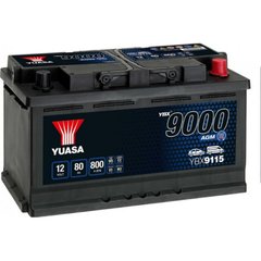 Акумулятор Yuasa YBX9115 AGM Start Stop 80Ah (Євро) – 800A