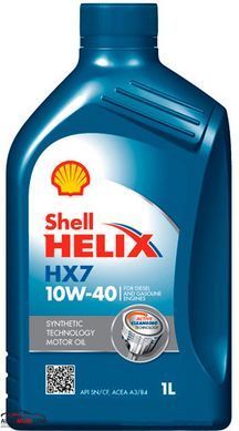 Моторна олива SHELL Helix HX7 10W-40 SN/CF A3/B4 - 1л