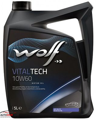 Моторное масло WOLF Vitaltech 10W-60 - 5л