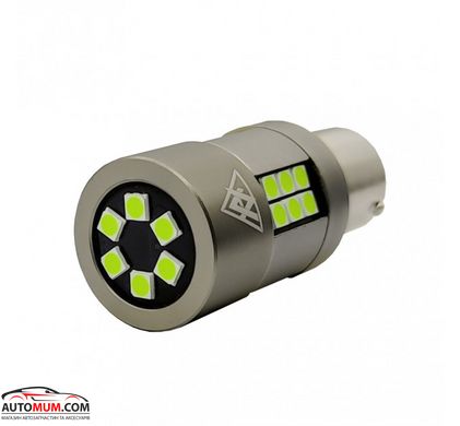 Світлодіодні лампи G18,5(BA15s) GS 1156-2835-21SMD 11214 (зміщений контакт) 12-24V Жовтий 2шт