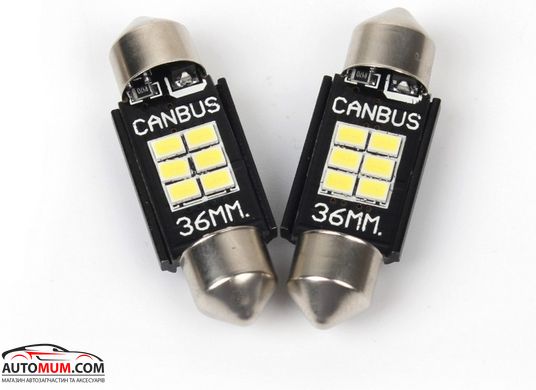 CARLAMP SJ-K6-36mm Светодиодные лампы (SV 8,5) -12V