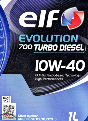 Моторна олива ELF Evolution 700 Turbo D 10W-40 - 1л