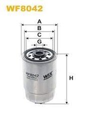 Фильтр топлива WIX WF8042 (WK842/2) (VW Group,Opel-diesel)