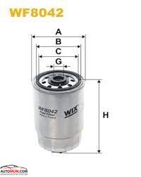 Фільтр палива WIX WF8042 (WK842/2) (VW Group,Opel-diesel)