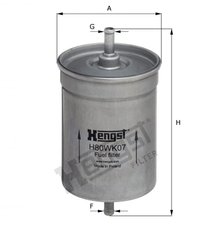 Фильтр топлива HENGST H80WK07 (WK830/7 G3829) (MB,BMW)