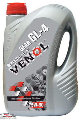 Трансмісійна олива VENOL Semi synthetic gear 75W-90 GL-4 - 4л