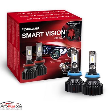 Світлодіодні лампи Carlamp Smart Vision Led Н8/Н11 8000 Lm 6500 K (SM11) Н8/Н11 12V 8000К