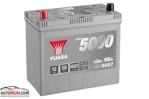 Аккумулятор Yuasa YBX5057 Silver 50Ah Asia - 450A