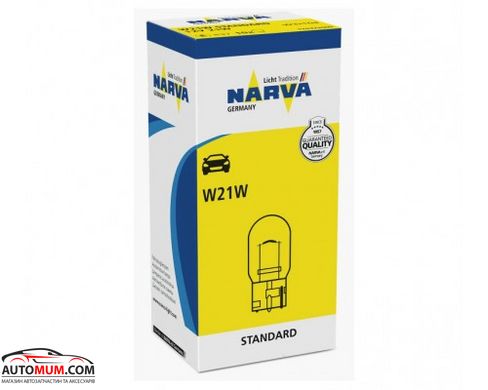 NARVA 17632 лампа накалювання W21W T20 W (3х16d) 12V