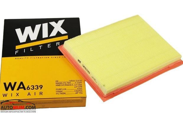 Фильтр воздуха WIX WA6339 (Civic 1,4-1,6i;Almera N15 ;Primera 1,6i)