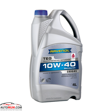 Моторное масло RAVENOL TEG 10W-40 SL/CF(для газових двигунів) - 4л