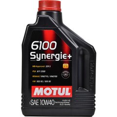Моторное масло MOTUL 6100 Synerg+ 10W-40 A3/B4; SN/CF - 1л