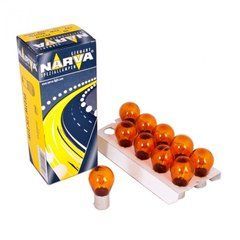 NARVA 17638 лампа накаливания PY(BAU15s) 12V 21W-жёлт.