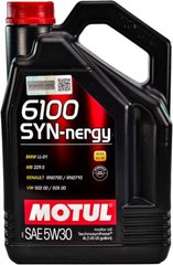 Моторное масло MOTUL 6100 Syn-nergy 5W-30 A3/B4:SL/CF (VW,MB,BMW,Renault) - 5л