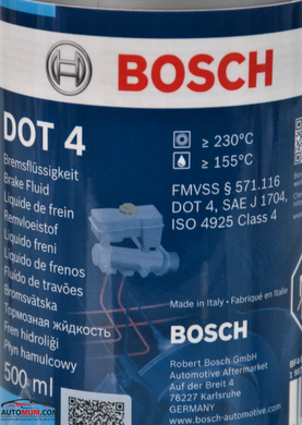 Гальмівна рідина BOSCH 1987479106 DOT-4 - 0,5л