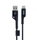 Кабель USB-Type-C "Baseus" 3.0A 1.0м спіраль, чорний