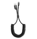Кабель USB-Type-C "Baseus" 3.0A 1.0м спіраль, чорний