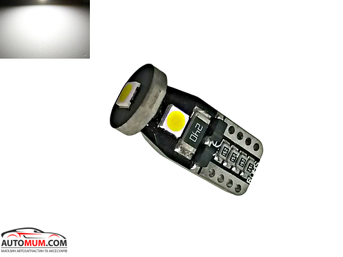 Світлодіодна лампа T10 W (W2, 1x9, 5d) GS T10-2835-6-SMD 10604 -2шт жовтий