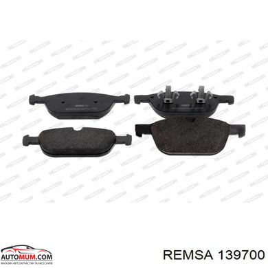 REMSA 139700-AF Колодки тормозные передние (Volvo >12г.)