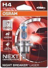 Лампа галогенная H4 OSRAM 64193NL-FS NIGHT BREAKER LASER NG (Р43t) 12V 60/55W (+150%)-1шт