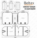 Накидка на переднє та заднє сидіння повний комплект чорні Beltex BX83100