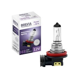 BREVIA 12080PC Лампа галогенна H8 +30% (РGJ19-1) 12V35W-1шт