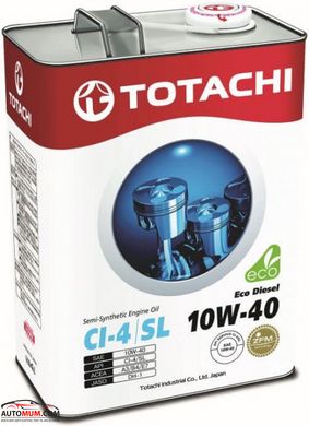 TOTACHI Eco Diesel Моторное масло 10W-40 CI-4/CH-4/SL, A3/B4/E7 - 4л