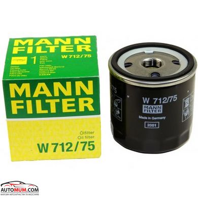 Фильтр оливи MANN W712/75 (Opel,Daewoo)
