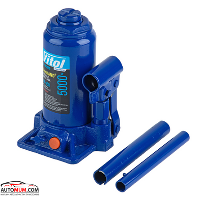 Домкрат гидравл. телескоп 5т карт. короб 185-358 мм. 4.1кг VITOL Iron Hand IH-185355D
