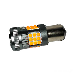 Світлодіодні лампи 11436Lux кор 9-32V 1156-3030-36SMD 30W Одноконтакт із обманкою Жовтий BA15s