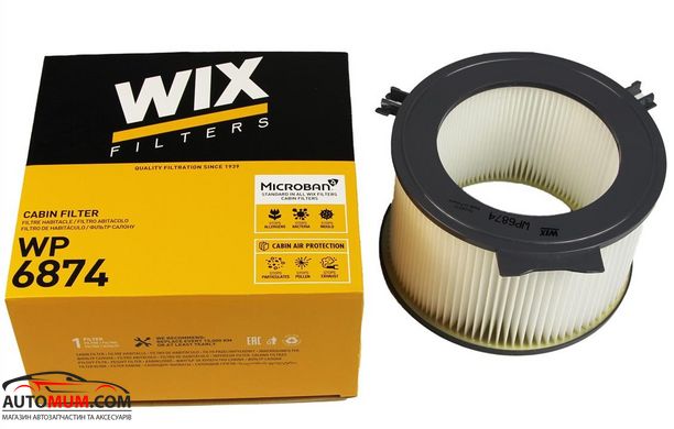 Фильтр салона WIX WP6874 (M110009 /LK55) (VW Transporter T4)