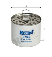 Фильтр топлива HENGST E75K D42 (WF8018 33166RE C1191 F57629) (Ford,VW Diesel)