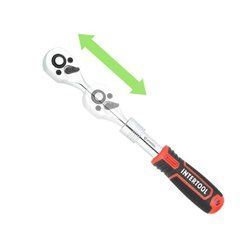 Ключ тріскачка INTERTOOL STORM ET-8004 1/4 (телескоп.) 72 T