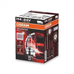 Лампа галогенна H4 (Р43t) 24V 75/70W (+100%)-1шт OSRAM 64196TSP-FS