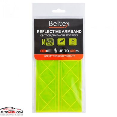 BELTEX BX70210 Світловідбивна пов'язка зелена М (35-40см)
