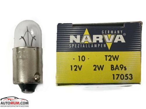 NARVA 17053 лампа накаливания T (BA9s) 12V 2W