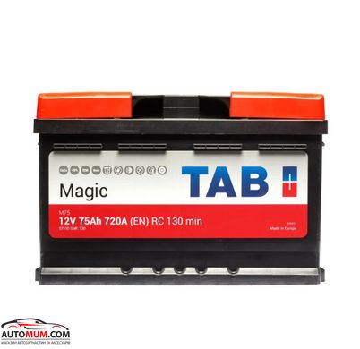 Аккумулятор Tab 189072 Magic 75Ah низкий (Евро) - 720A