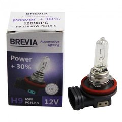 BREVIA 12090PC Лампа галогенная Н9 (РGJ19-5) 12V65W (+30%)