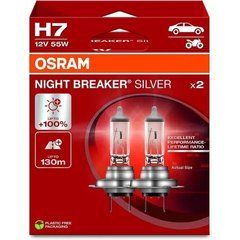 Лампа галогенна H7 OSRAM 64210NBS-2HB Night Breaker Silver (PX26d) 12V 55W (+100%) 2шт