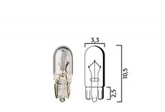 FLOSSER 4591 лампа накаливания T 6,5 (W2x4,6d) 12V 3W
