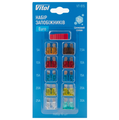 Набір запобіжників прапорцевих Standart Vitol VT-815 (7,5-30A)