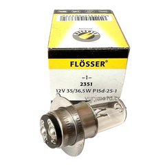 FLOSSER 2353 Лампа 12V 35\36,5W P15d-25-3 с кольцом (мопед)
