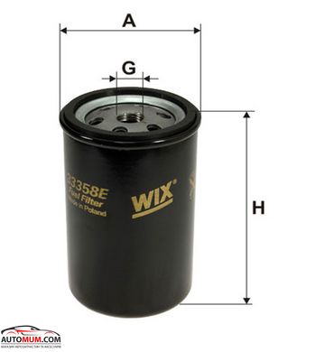 Фільтр палива WIX 33358E (Газель 2,1TDI)
