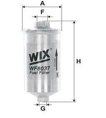 Фильтр топлива WIX WF8037 (Audi,Ford,Fiat,VW,Volvo)
